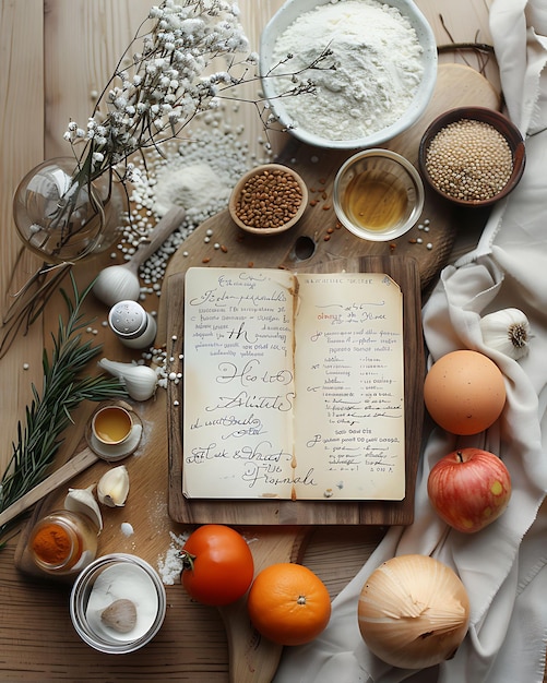 Katalog przepisów na stole